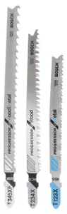 Bosch Professional Jigsaw Blade Set - 3 Pieces (T 123 XF, T 234 X, T 345 XF)