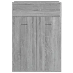 Berkfield Shoe Cabinet Grey Sonoma 60x35x84 cm Engineered Wood