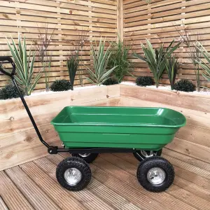 75 Litre 200Kg Capacity Tipping Garden Dump Cart or Truck Trolley or Wheelbarrow