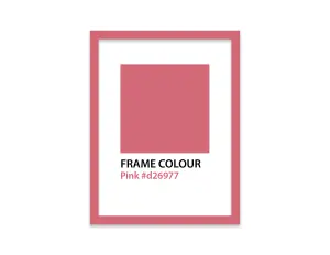 A5 Pink Picture Frame With Mount for A6 (10.5 x 14.8cm - 4.1 x 5.8in) Poster, Photo, Artwork, or Print.