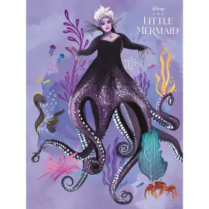 The Little Mermaid Ursula Under The Sea Canvas Print Purple/Black/Multicoloured (80cm x 60cm)