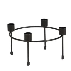 Round Matte Black Centrepiece Party Table Decoration Centrepiece Décor Candle Holder