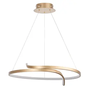 Anson Lighting Navarre Pendant light finished in Brushed gold plated finish and white silicone