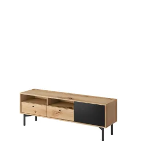 Flow TV Stand 151cm in Black and Oak