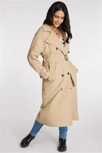 Brave Soul Tan - Trench Style Coat, Size: 8