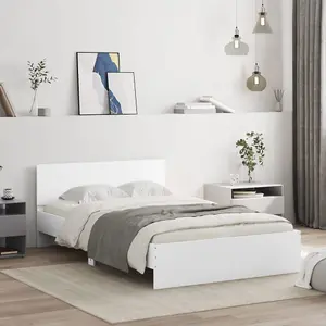 Berkfield Bed Frame without Mattress White 120x190 cm Small Double