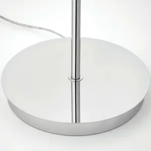 Tall Crystal Floor Lamp Chrome & Glass Modern Free Standing Lounge Feature Light