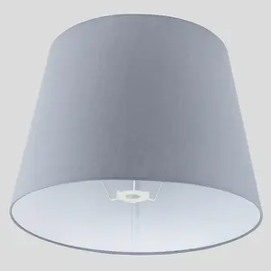 ValueLights Aspen Modern Tapered Table Floor Lamp Light Shade with Grey Fabric Finish