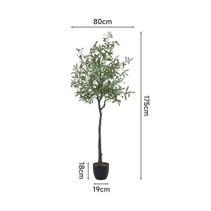 175cm H Artificial Olive Tree Decorative Plant in Planter Suitable for Office Living Room Outdoor