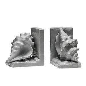 Conch Bookends (Set of 2) Grey