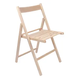 Harbour Housewares - Beech Folding Chair - Natural