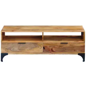 Berkfield TV Stand Mango Wood 120x35x45 cm