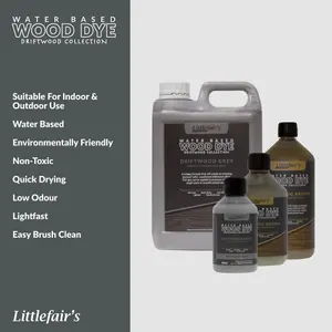 Littlefair's - Indoor & Outdoor Wood Stain - Driftwood Grey - 5 LTR