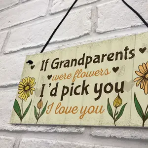 Red Ocean Cute Gifts For Nan And Grandad Hanging Sign Grandparent Plaque Keepsake Gift From Grandchildren