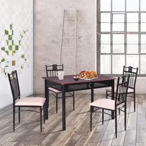 Costway 5 Pieces Dining Table Chairs Set for 4 Person