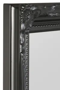 MirrorOutlet Fraser Black Small Beaded Wall Mirror 86 x 61cm