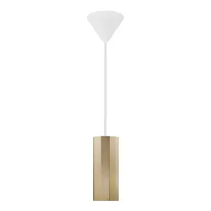 Nordlux Alanis Indoor Dining Kitchen Hallway Pendant Ceiling Light in Brass (Diam) 6cm