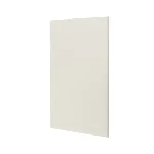 GoodHome Stevia Gloss cream slab Standard Base Clad on end panel (H)900mm (W)610mm