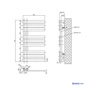 Wall -mounted towel rail White