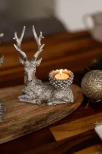 2pc Stag Tealight Candle Holders