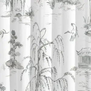 Eastern Garden Blackout Pair of Eyelet Curtains