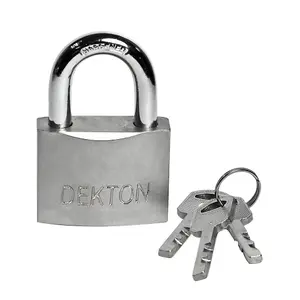 Dekton Snap Shut Hardened Steel Shackle High Security Padlock with 3 Keys 40mm