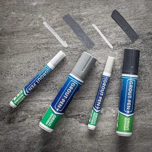 Twin Pack Grout Pen - Designed for restoring tile grout in bathrooms & kitchens (Winter Grey)