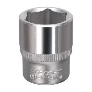 Sealey WallDrive Socket Tool 18mm 3/8" Square Drive Chrome Vanadium Steel S3818