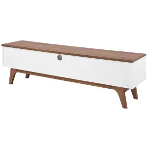 Beliani Rustic TV Stand White DETROIT