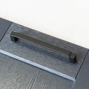 160mm Matt Black Cabinet Handle Stepped Kitchen Cupboard Door Drawer Pull Bathroom Bedroom Furniture Replacement