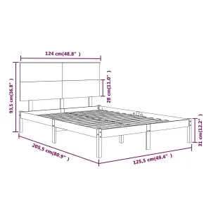 Berkfield Bed Frame Solid Wood Pine 120x200 cm