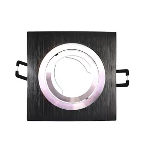 Luminosa Helium Recessed Downlight Light Square Black