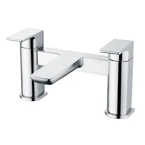 Nes Home Astra Modern Round Bridge Deck Mounted Bath Filler Tap