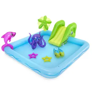 Bestway Fantastic aquarium Water park PVC Paddling pool (W) 2.06m x (L) 2.39m