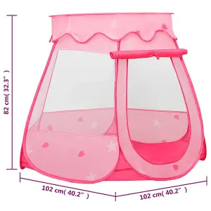 Berkfield Children Play Tent Pink 102x102x82 cm