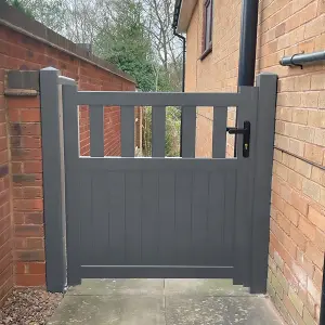 Aluminium Pedestrian Garden Gate 1000X2000mm Anthracite Grey