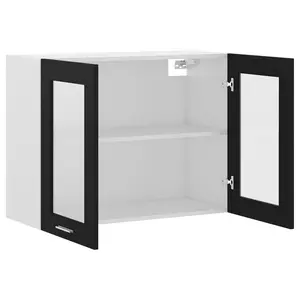 Eliotte Wall Mounted Display Cabinet Black