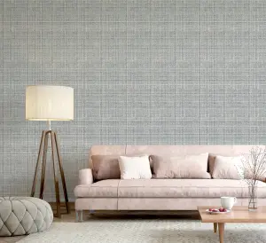 Arthouse Country Tweed Grey Wallpaper