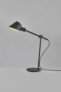 Nordlux DFTP Stay Long Indoor Living Dining Bedroom Table Lamp In Black (Diam) 15cm