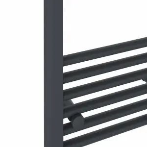 Right Radiators 1000x400 mm Straight Heated Towel Rail Radiator Bathroom Ladder Warmer Anthracite