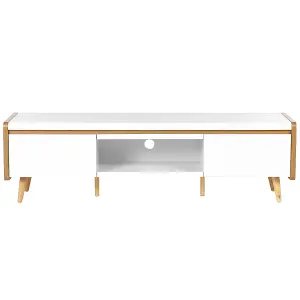 Beliani Scandinavian TV Stand White CUSTER