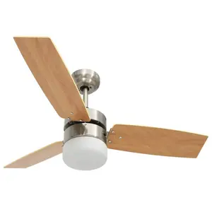 Dorne 108cm Ceiling Fan with LED Lights Brown