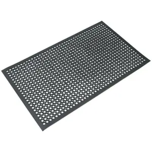 1500 x 900mm Anti-Fatigue Rubber Workshop Mat - Durable Non-Slip Floor Covering