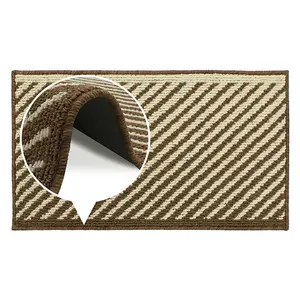 JVL Stellar Machine Washable Latex Backed Doormat, 40x70cm, Brown