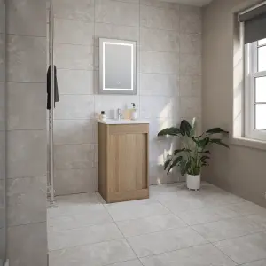 Johnson Tiles Spencer White Matt Natural Stone effect Ceramic Wall & floor Tile Sample