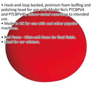 Buffing & Polishing Foam Head - 80 x 25mm - Hook-and-Loop - Ultra Soft Foam