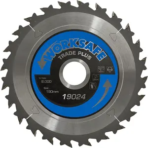 190mm TCT Circular Saw Blade for Wood - 30mm Bore - 24 Teeth - Ultra Thin Design