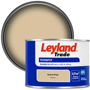 Leyland Trade Vinyl Matt Walls & Ceilings Emulsion Paint Neutral Beige (PPG12-31) 350ml Tester