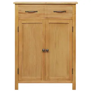 Berkfield Shoe Cabinet 76x37x105 cm Solid Oak Wood