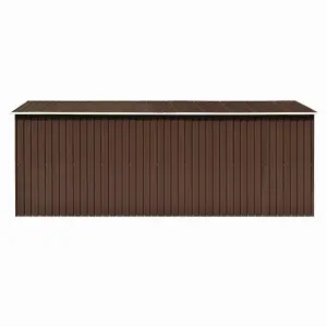 Berkfield Garden Shed 257x489x181 cm Metal Brown